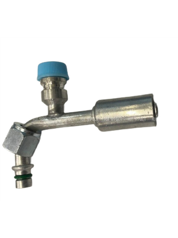 Фитинг G6 (8мм) 90⁰ O-RING R-134a CH гайка (метрич. резьба)со стаканом под тонкост.шланг (алюминий)