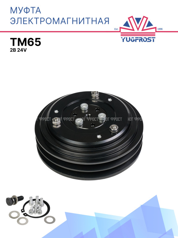 Муфта электромагнитная компрессора (сцепление) TM65 202 мм, 2B, 24V