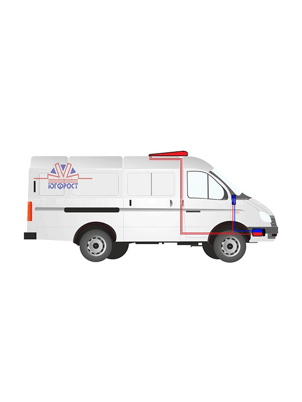 Кондиционер для Газель Бизнес Фургон встроенный FC7 UC5 (4кВт)