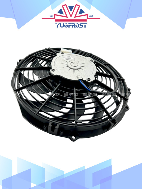 Вентилятор 12" 12V 120W (Pull/всас.) изогнутые лопасти. Pokka