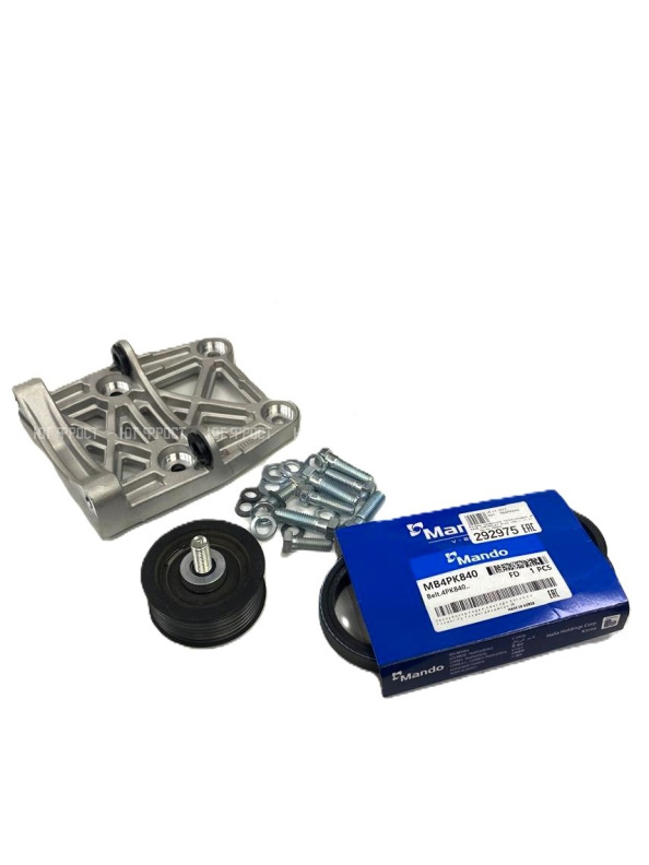 Кронштейн компрессора Газель Next дв.(G21A) Foton (нижний)(комплект: шкив, ремень)