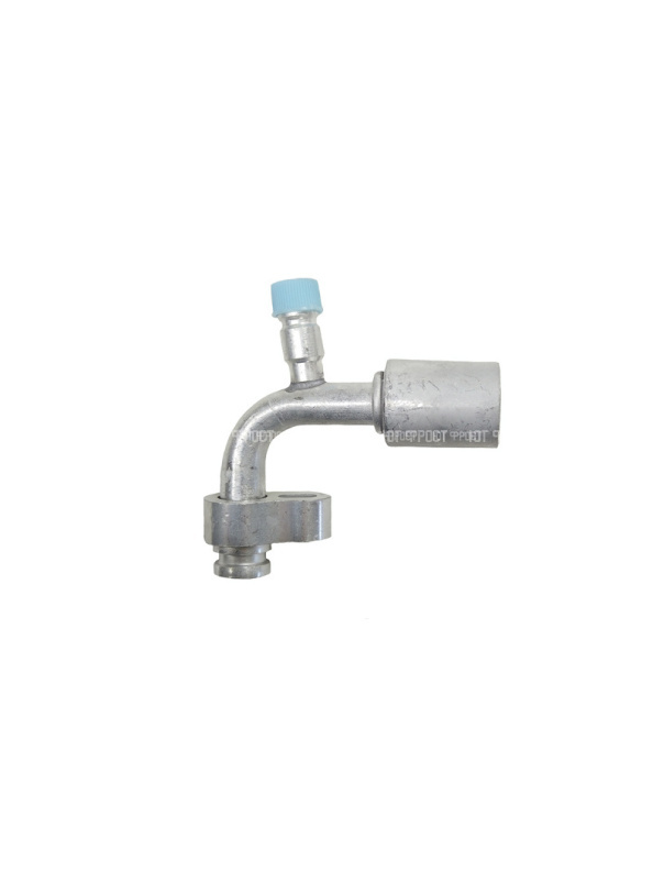 Фитинг G10 (13мм) 90⁰ O-RING R-134a CH фланцевый со стаканом под толстостенный шланг (алюминий)