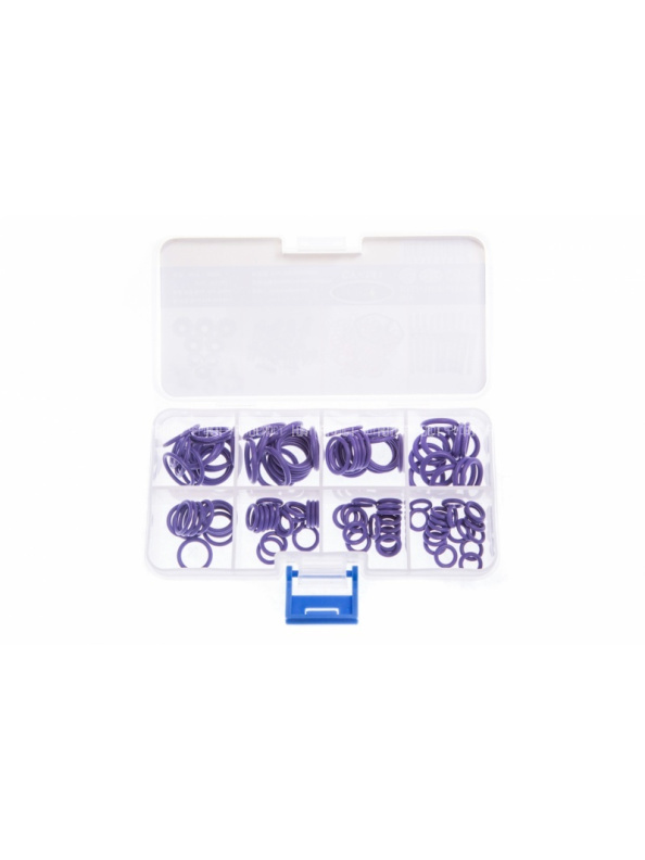 Набор уплотнительных колец (8 видов, 130шт) фиолетовые