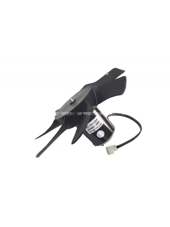 Мотор вентилятора осевой с крыльчаткой 7 - лопастной 24V 168W, аналог Dongin Thermo, Hwasung Thermo