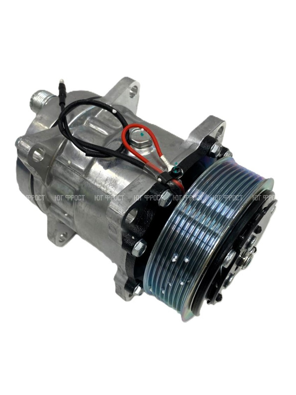 Компрессор кондиционера автомобиля YF-7H13 PV8 12V (выходы горизонтальные)