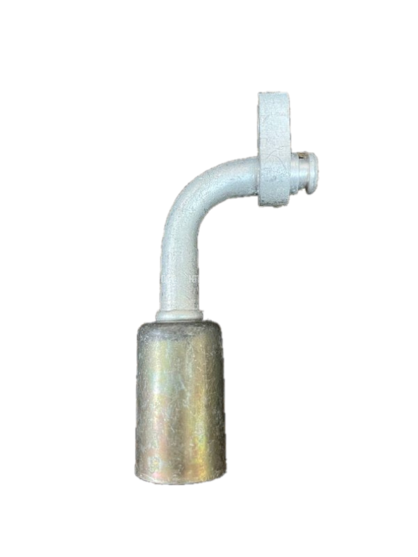 Фитинг G6 (8мм) 90⁰ O-RING CH фланцевый со стаканом (сталь) под толстост.шланг (алюминий)