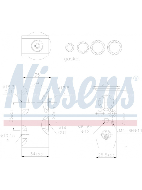 Клапан кондиционера расширительный INFINITI EX/FX/G/M NISSAN QASHQAI (J10) (07-)/X-TRAIL (T31) (07-)