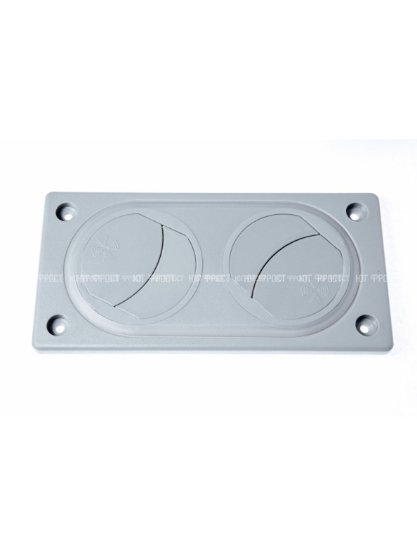 Дефлектор двойной (заслонка) прямоугольный, серый