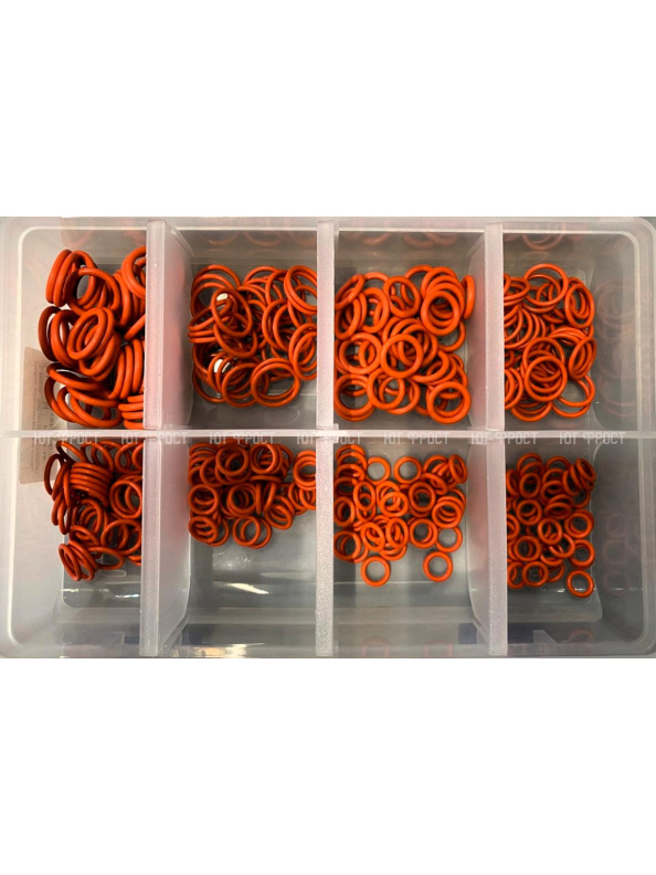Набор уплотнительных колец (8 видов, 320 шт)(оранжевые)
