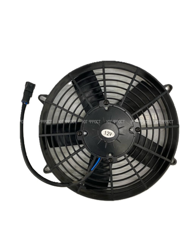 Вентилятор 11" 12V 160W (Pull/всас) прямые лопасти