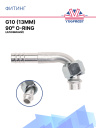 Фитинг G10 (13мм) 90⁰ O-RING (алюминий) фото 1