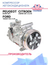 Компрессор кондиционера Peugeot Boxer (06-) / Citroen Jumper (06-) 2.2JTD / Ford Tranzit (06-) 2.2D фото 1