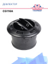 Дефлектор круглый Ø74 (черный) CG116A фото 1