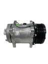 Компрессор кондиционера Dyne 5H14 PV8 12V (выходы горизонтальные) фото 4
