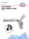 Фитинг G10 (13мм) 90⁰ O-RING R-134а (сталь) фото 1