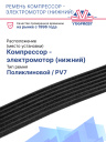 Ремень компрессор - электромотор (нижний) Thermo King SLe 50 фото 2